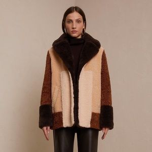 ALC STEFAN COAT BROWN MULTI jacket